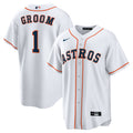 Houston Astros #1 Nike Men'S Groom Home Limited Jersey - White
