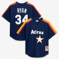 Nolan Ryan #34 Houston Astros Mitchell & Ness Men'S Authentic Batting Practice Jersey - Navy