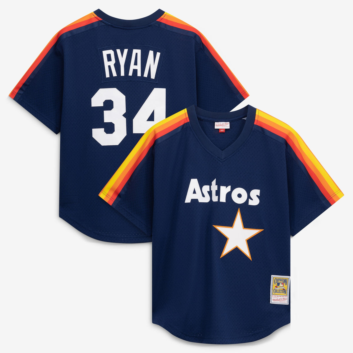 Nolan Ryan #34 Houston Astros Mitchell & Ness Men'S Authentic Batting Practice Jersey - Navy