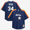 Nolan Ryan #34 Houston Astros Mitchell & Ness Men'S Big & Tall Cooperstown Mesh Limited Batting Practice Jersey - Navy