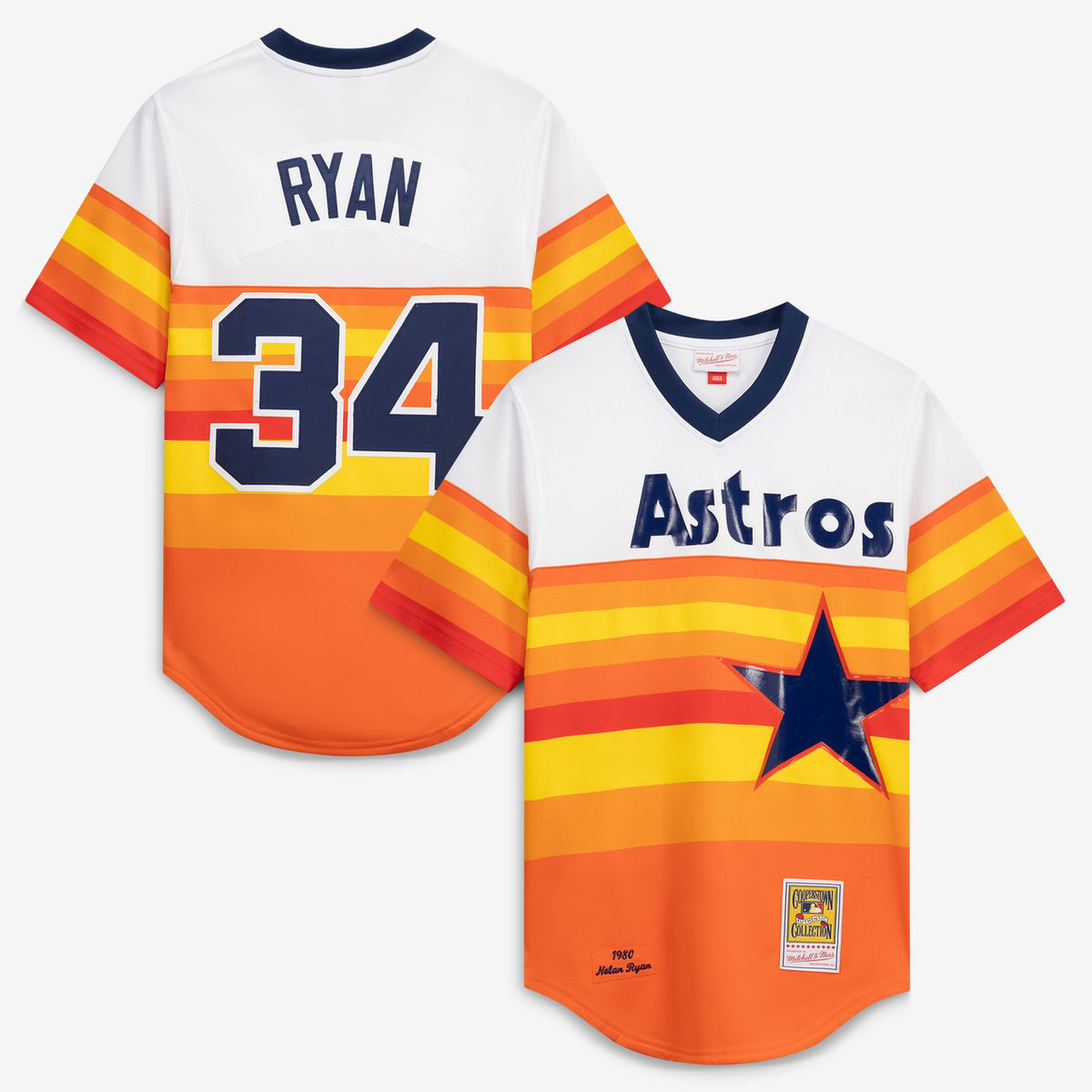 Nolan Ryan #34 Houston Astros Mitchell & Ness Men'S Throwback Authentic Jersey - White