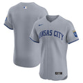 Kansas City Royals Nike Men'S Road Vapor Premier Elite Patch Jersey - Gray