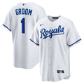Kansas City Royals #1 Nike Men'S Groom Home Limited Jersey - White