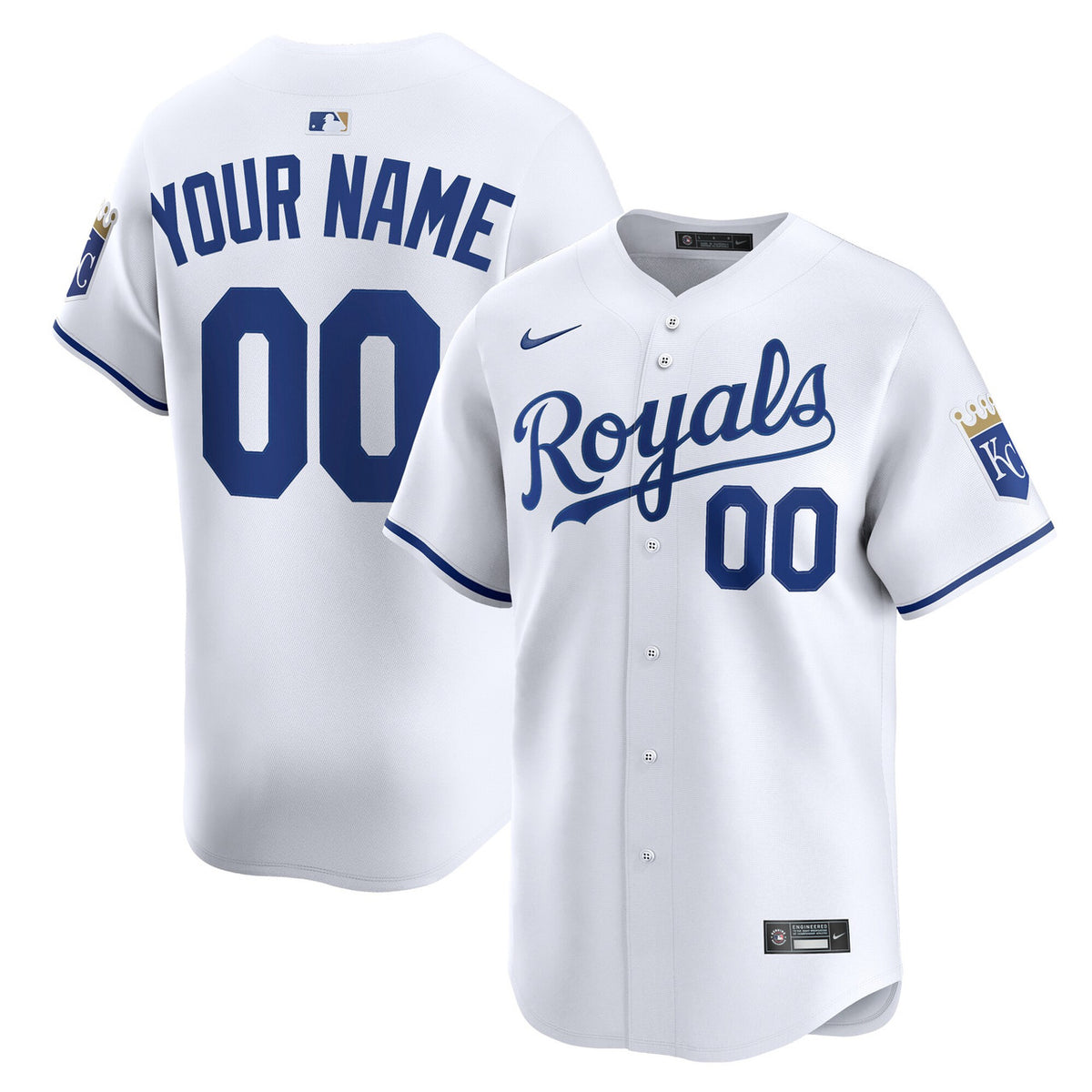 Kansas City Royals Nike Men'S Home Limited Custom Jersey - White