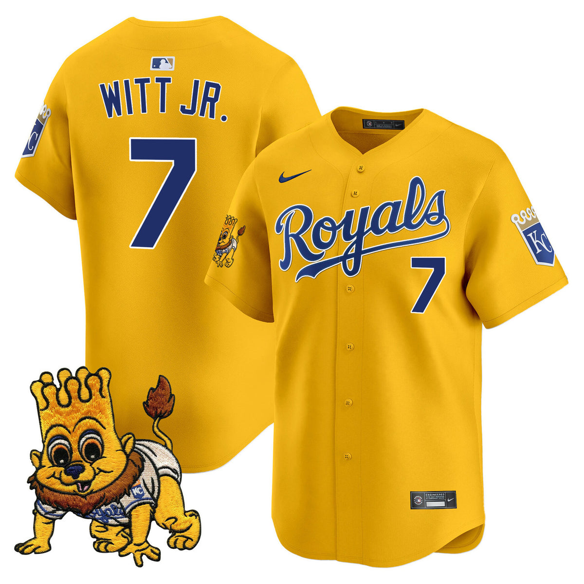 Kansas City Royals Men'S Sluggerrr Patch Vapor Premier Limited Jersey