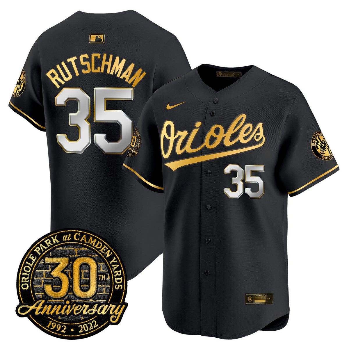 Baltimore Orioles Men'S Camden Yards 30Th Anniversary Patch Vapor Premier Limited Jersey