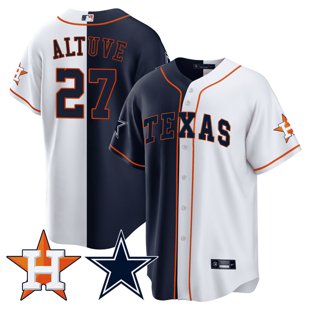 Houston Astros Men'S Split Cowboys Limited Cool Base Jersey