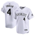 Michael Toglia #4 Colorado Rockies Nike Home Limited Player Jersey - White