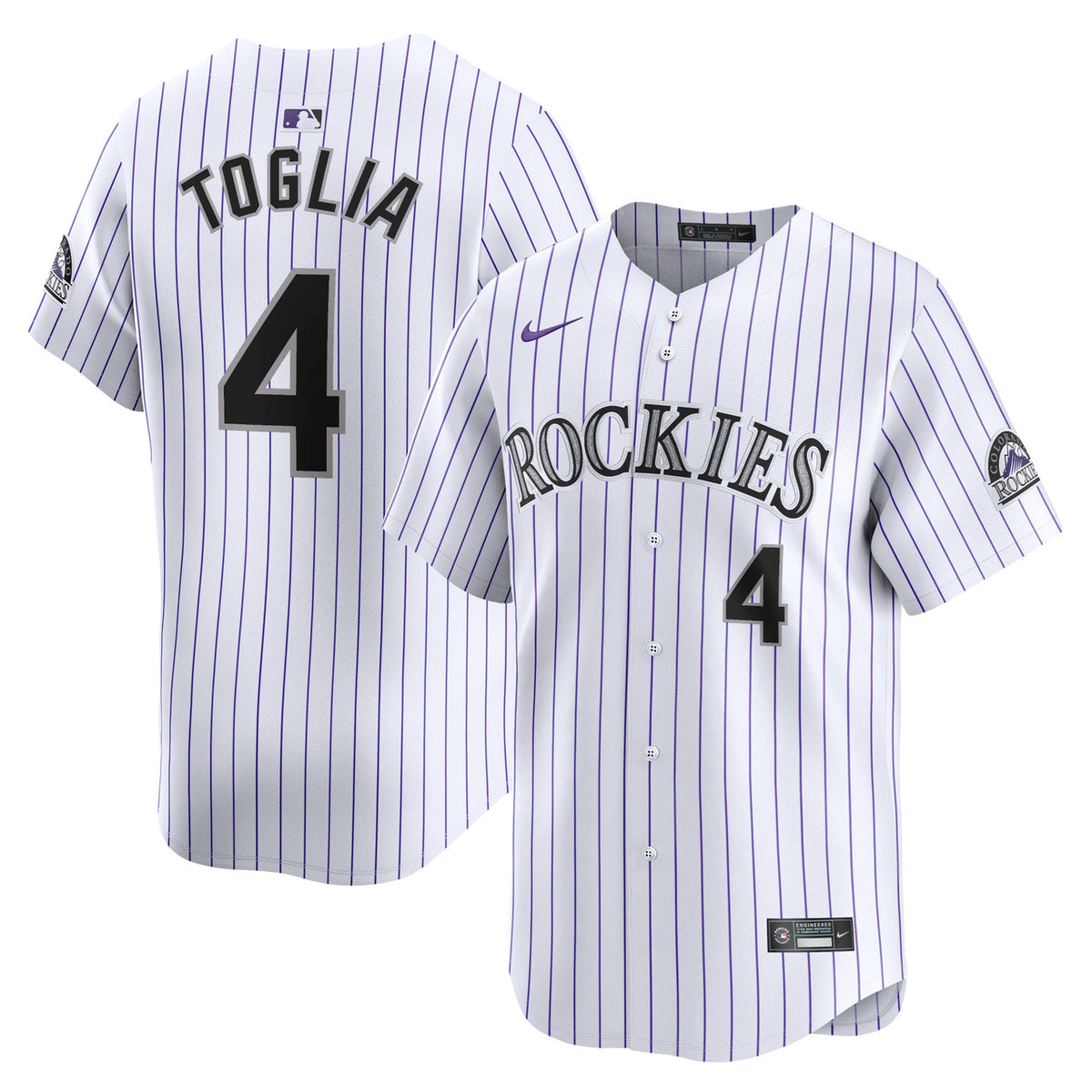 Michael Toglia #4 Colorado Rockies Nike Home Limited Player Jersey - White