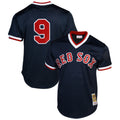 Ted Williams #9 Boston Red Sox Mitchell Ness 1990 Authentic Cooperstown Batting Practice Jersey - Navy Blue