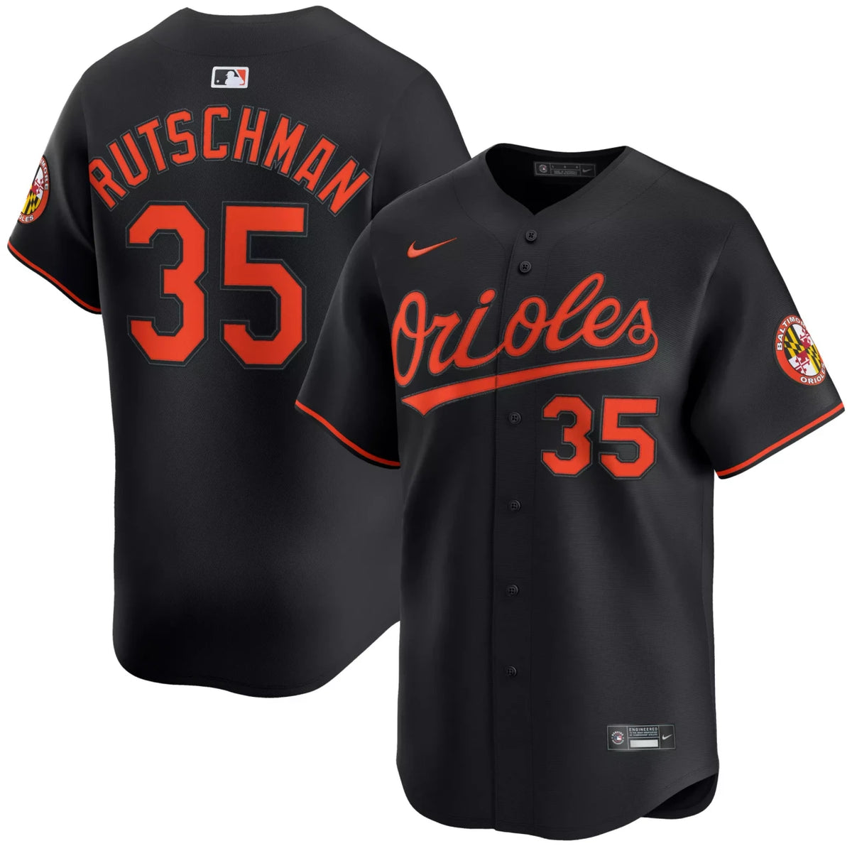 Adley Rutschman #35 Baltimore Orioles Nike Adult Limited Jersey - Black