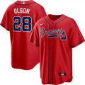 Matt Olson #28 Atlanta Braves Nike Men'S Limited Cool Base Jersey - Red