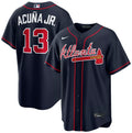 Atlanta Braves #13 Nike Men'S Ronald Acu��a Jr. Alternate Limited Jersey - Navy