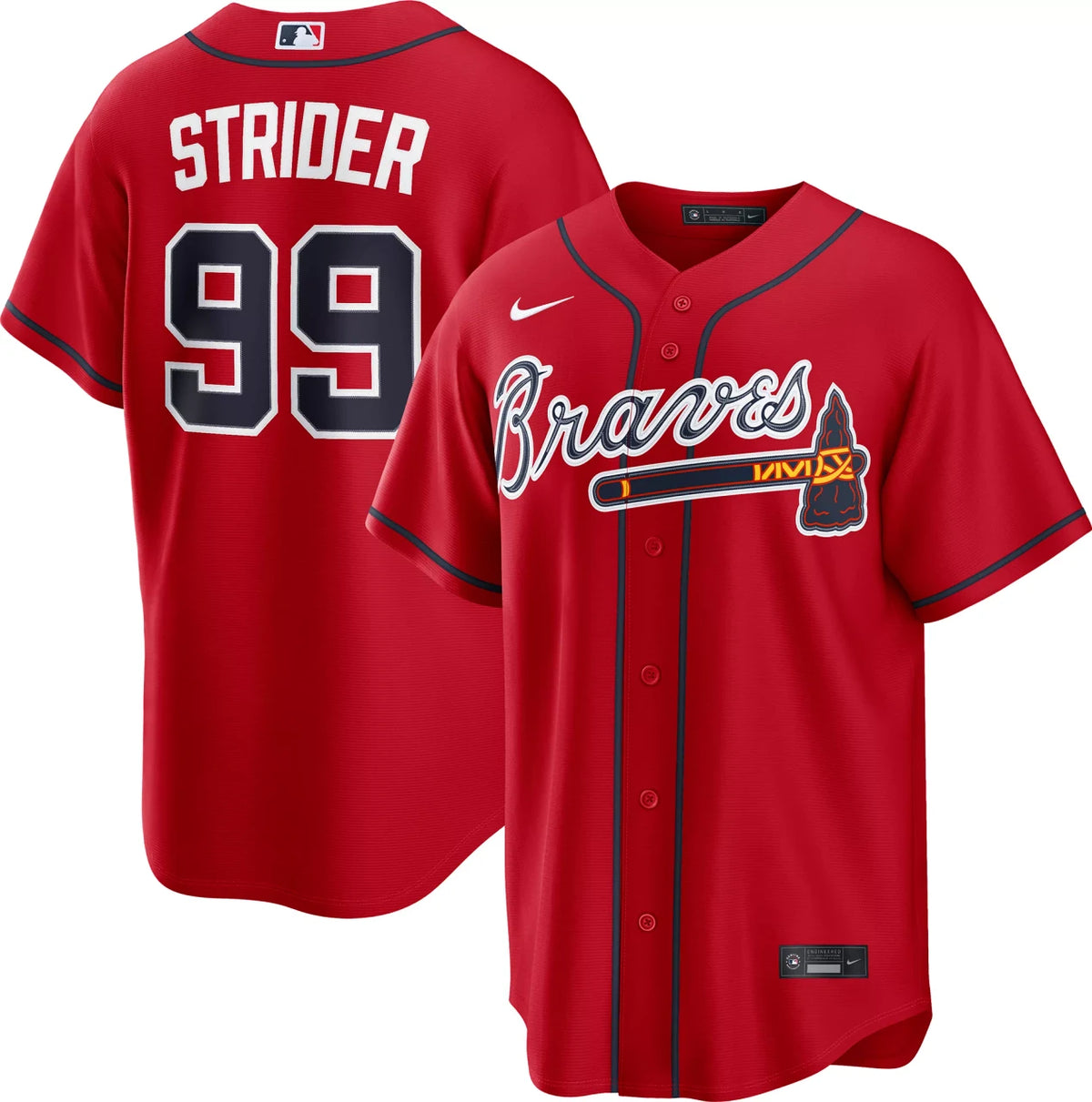 Spencer Strider #99 Atlanta Braves Nike Men'S Alternate Limited Jersey - Red