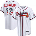 Atlanta Braves #13 Nike Men'S Ronald Acu��a Jr. 4Th Of July Home Limited Jersey
