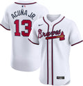 Atlanta Braves #13 Nike Men'S Ronald Acu��a Jr. Home Elite Jersey - White