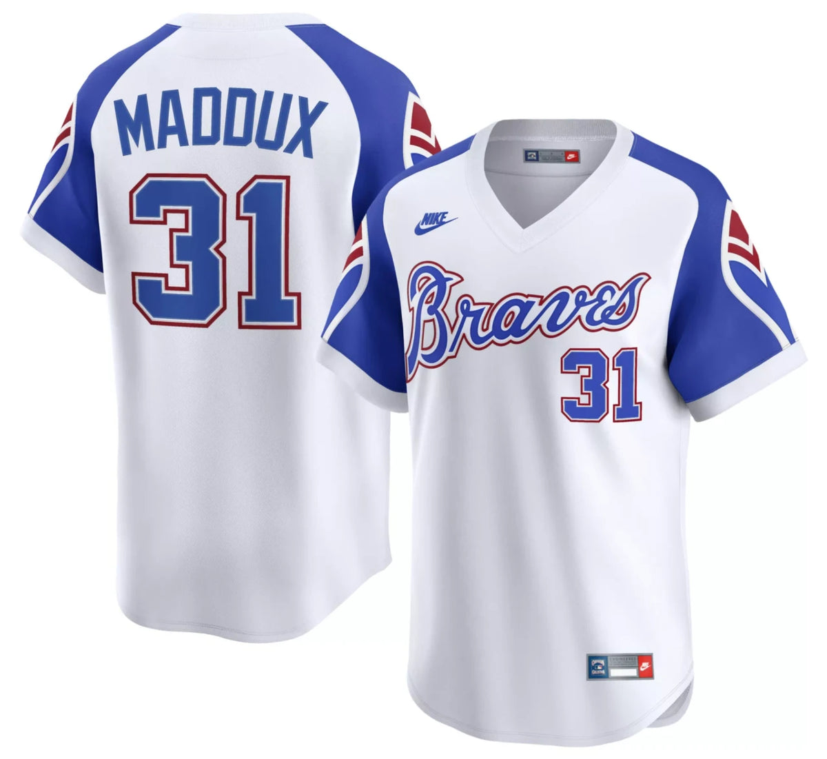 Greg Maddux #31 Atlanta Braves Nike Men'S Cooperstown Limited Jersey - White