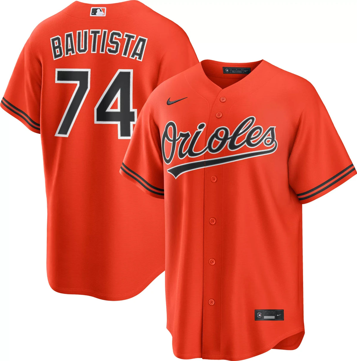 Orange Alternate #74 Baltimore Orioles Nike Men'S Felix Bautista 2 Limited Jersey