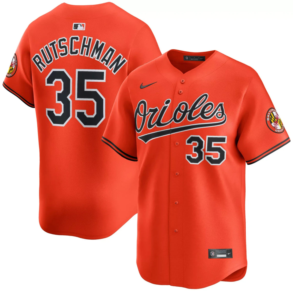 Adley Rutschman #35 Baltimore Orioles Nike Men'S Limited Jersey - Orange