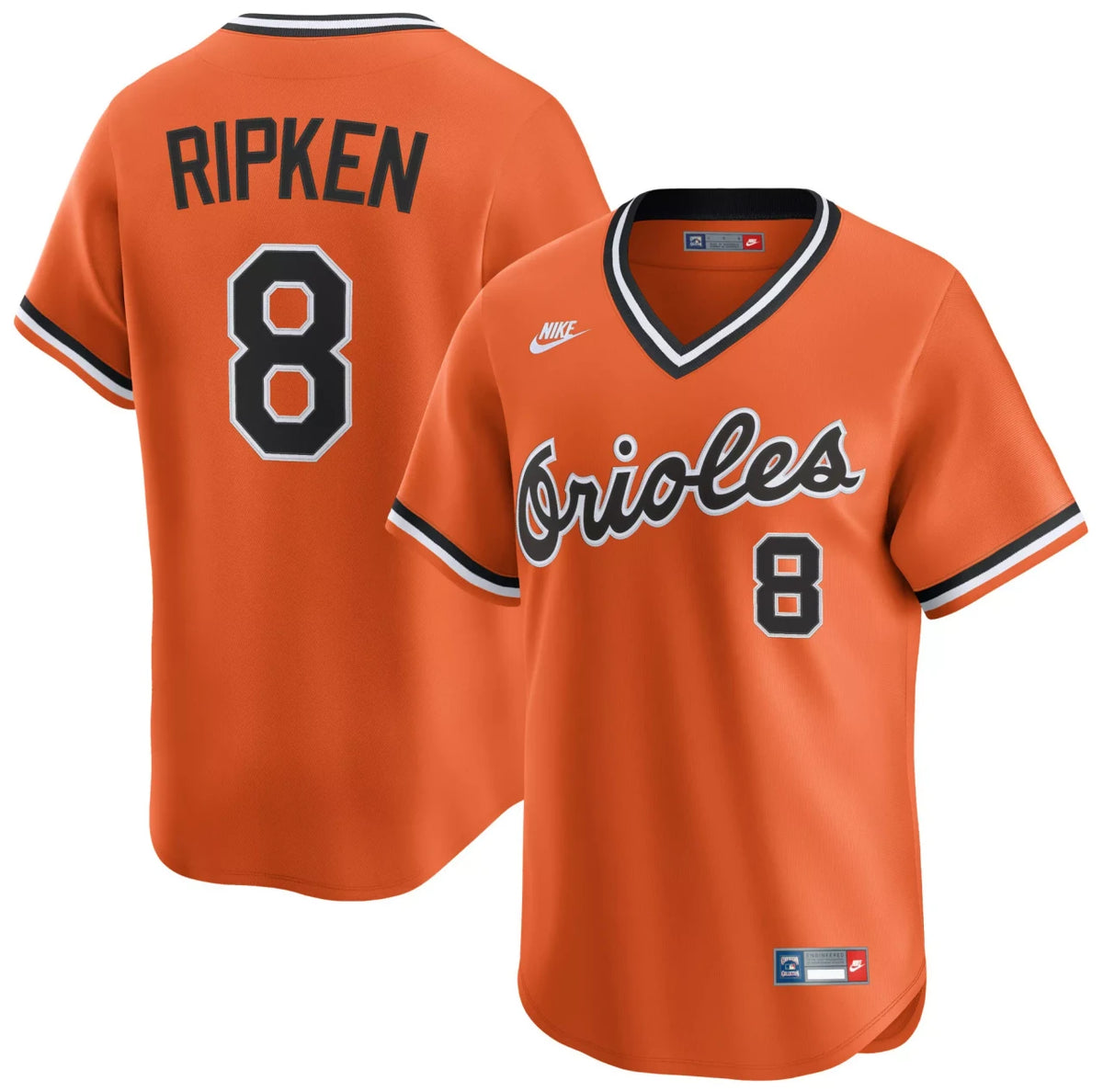 Cal Ripken Jr. #8 Baltimore Orioles Nike Men'S Cooperstown Limited Jersey - Orange