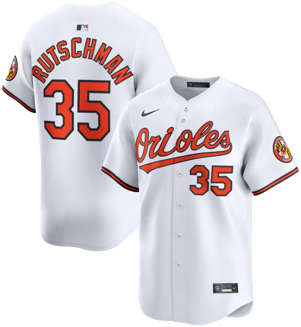 Adley Rutschman #35 Baltimore Orioles Nike Men'S Limited Jersey - White