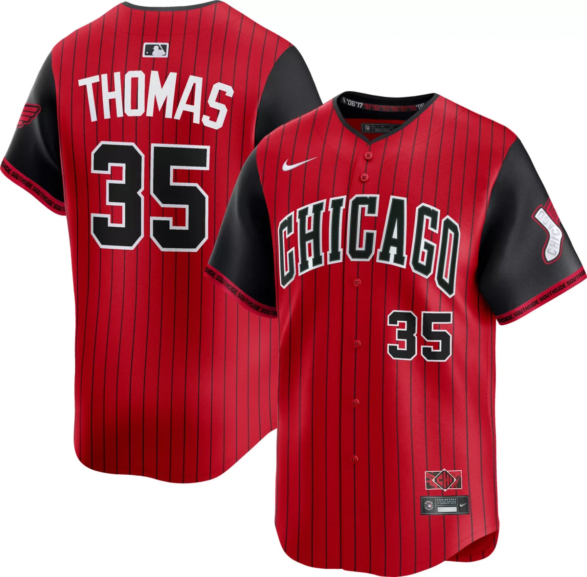Frank Thomas #35 Chicago White Sox Nike Men'S City Connect Limited Vapor Jersey - Red
