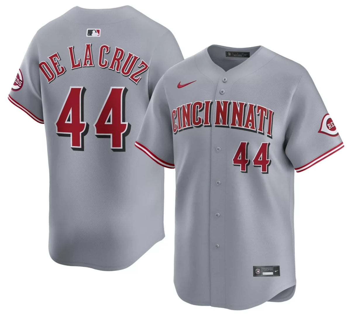 Elly De #44 Cincinnati Reds Nike Men'S La Cruz Limited Jersey - Grey