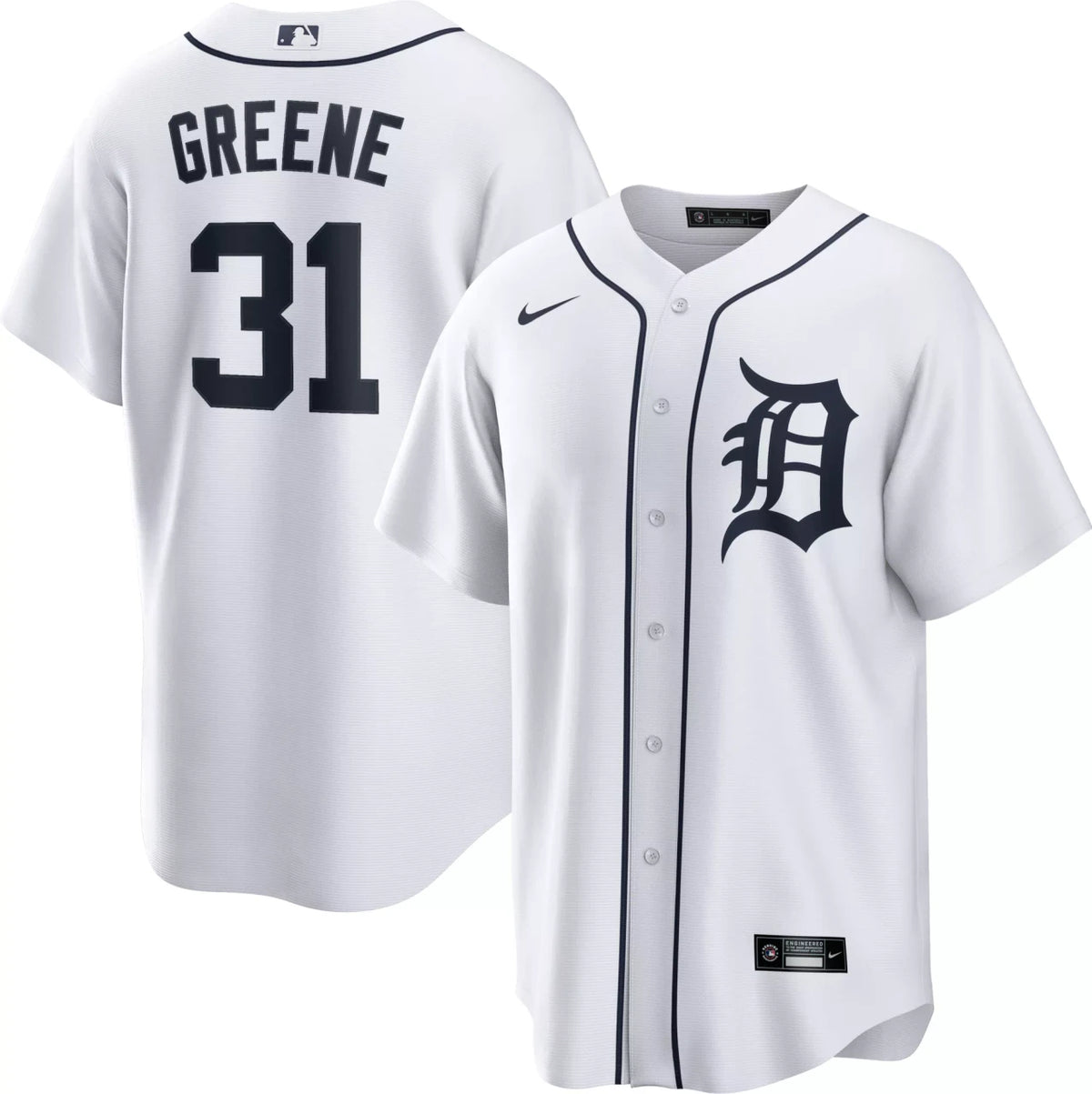 Riley Greene #31 Detroit Tigers Nike Men'S Home Limited Cool Base Jersey - White