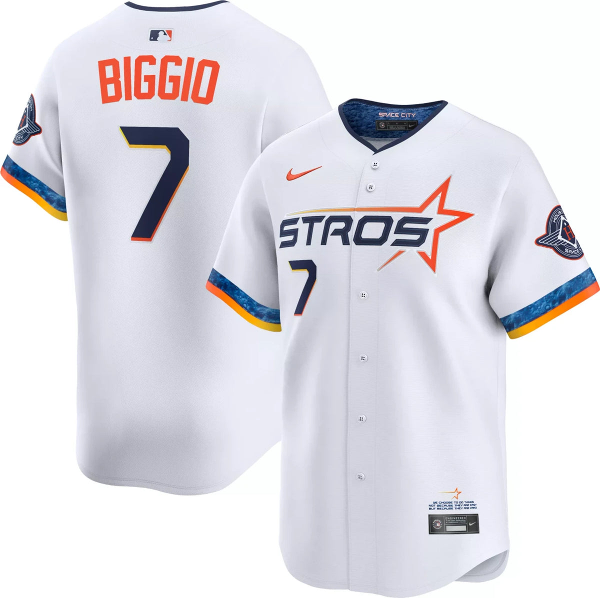 Craig Biggio #7 Houston Astros Nike Men'S City Connect Limited Vapor Jersey