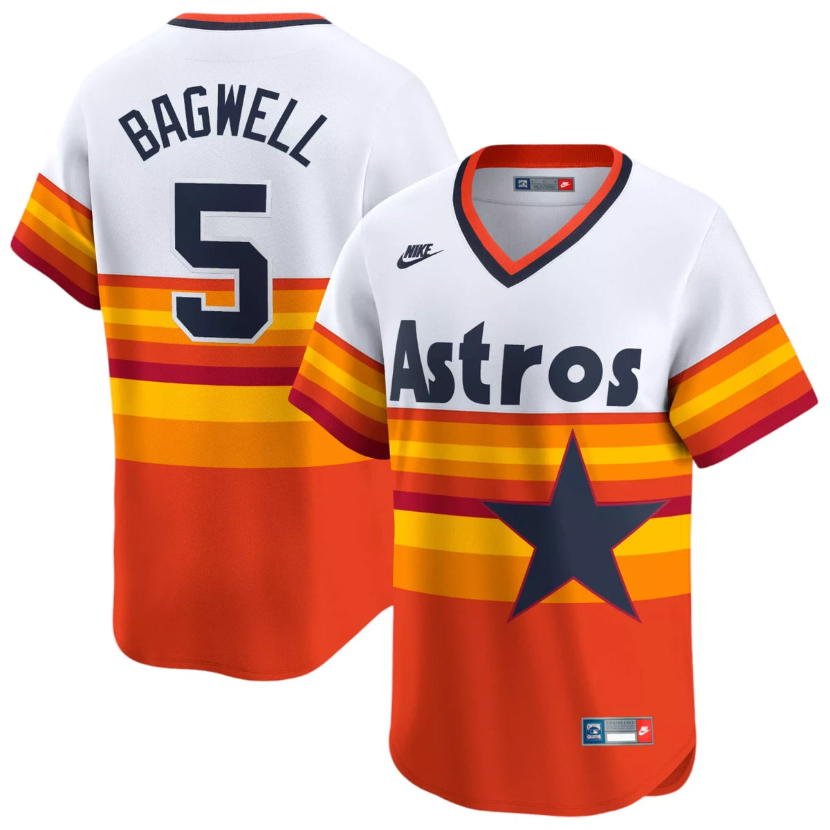 Jeff Bagwell #5 Houston Astros Nike Men'S Rainbow Limited Vapor Jersey - White