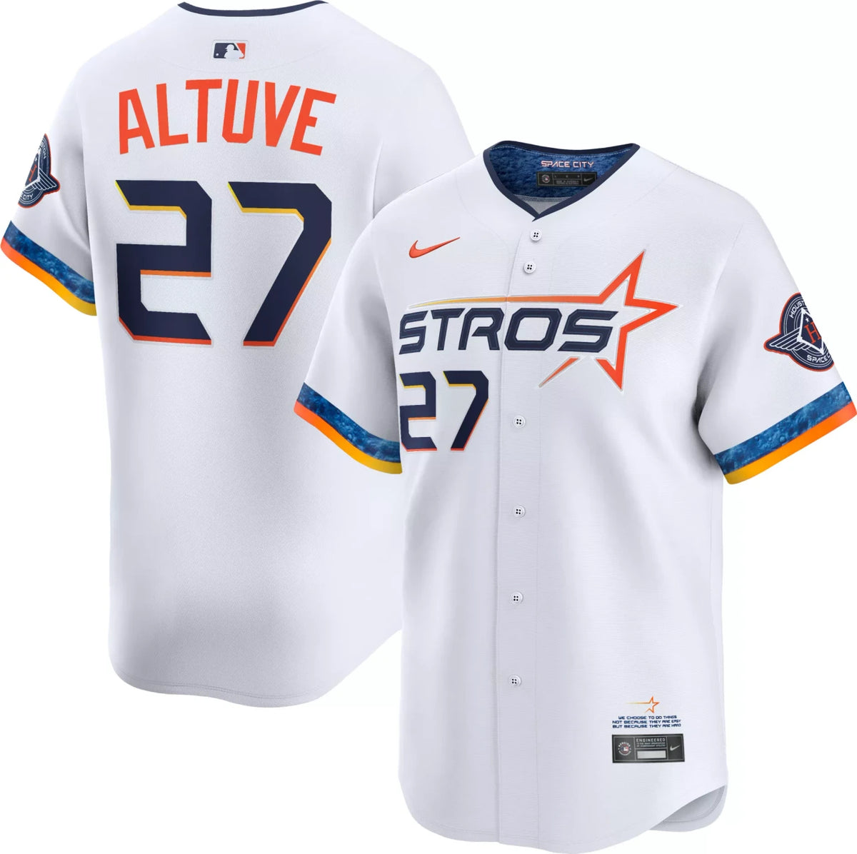 Jose Altuve #27 Houston Astros Nike Men'S City Connect Limited Vapor Jersey