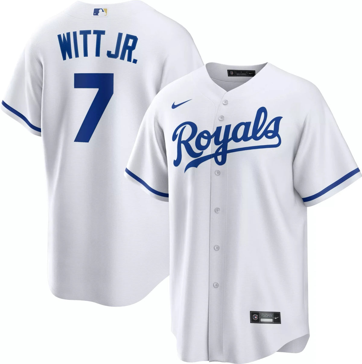 Bobby Witt Jr. #7 Kansas City Royals Nike Men'S Cool Base Home Limited Jersey - White