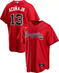 Atlanta Braves #13 Nike Men'S Limited Acuna Jr. Cool Base Jersey - Red