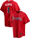Ozzie Albies #1 Atlanta Braves Nike Men'S Limited Cool Base Jersey - Red