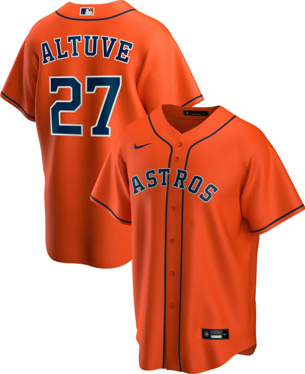 Jose Altuve #27 Houston Astros Nike Men'S Limited Cool Base Jersey - Orange
