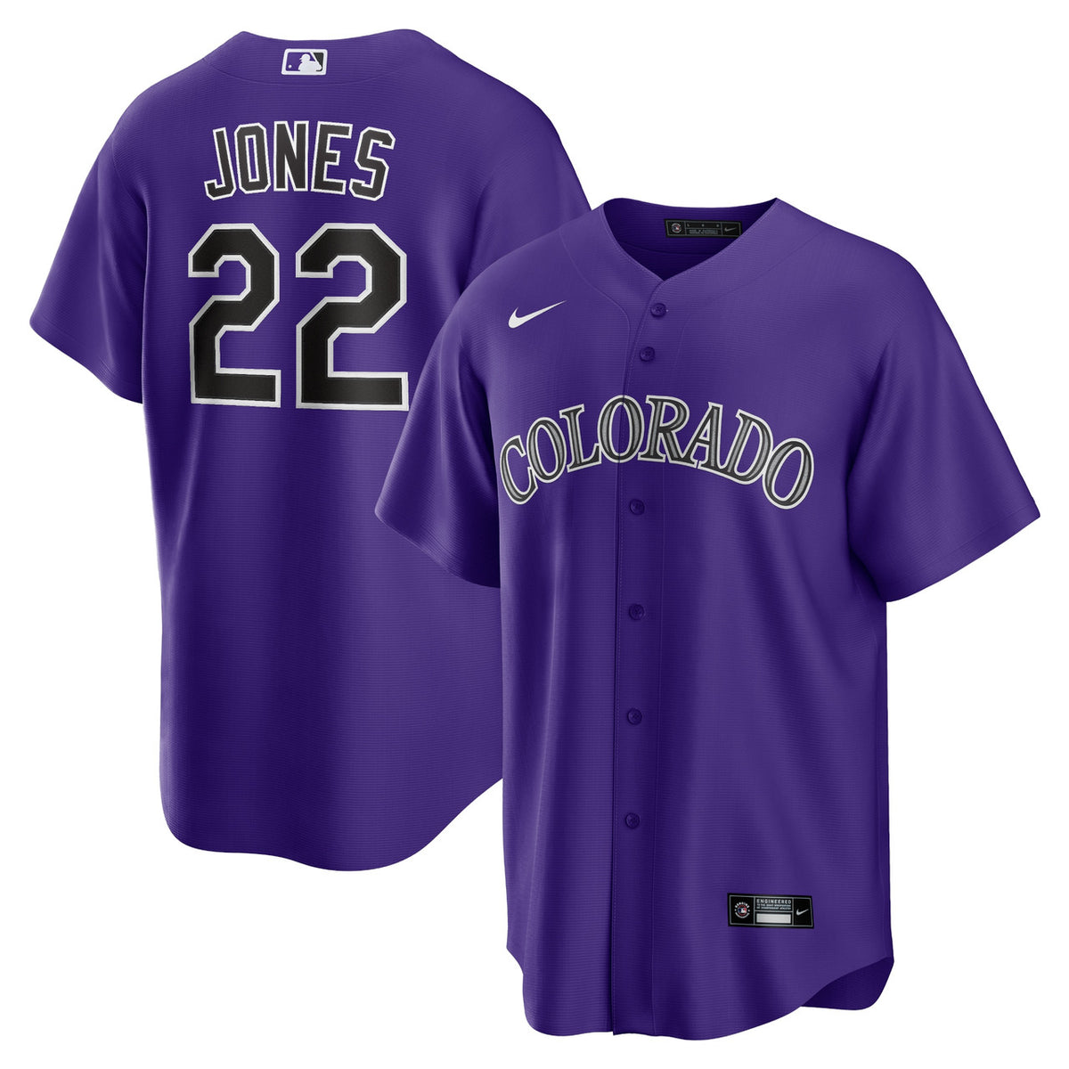 Nolan Jones Colorado Rockies Nike Alternate Limited Jersey - Purple