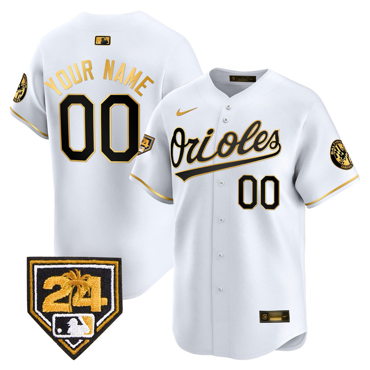 Baltimore Orioles 2024 Spring Training Patch Vapor Premier Limited Custom Jersey