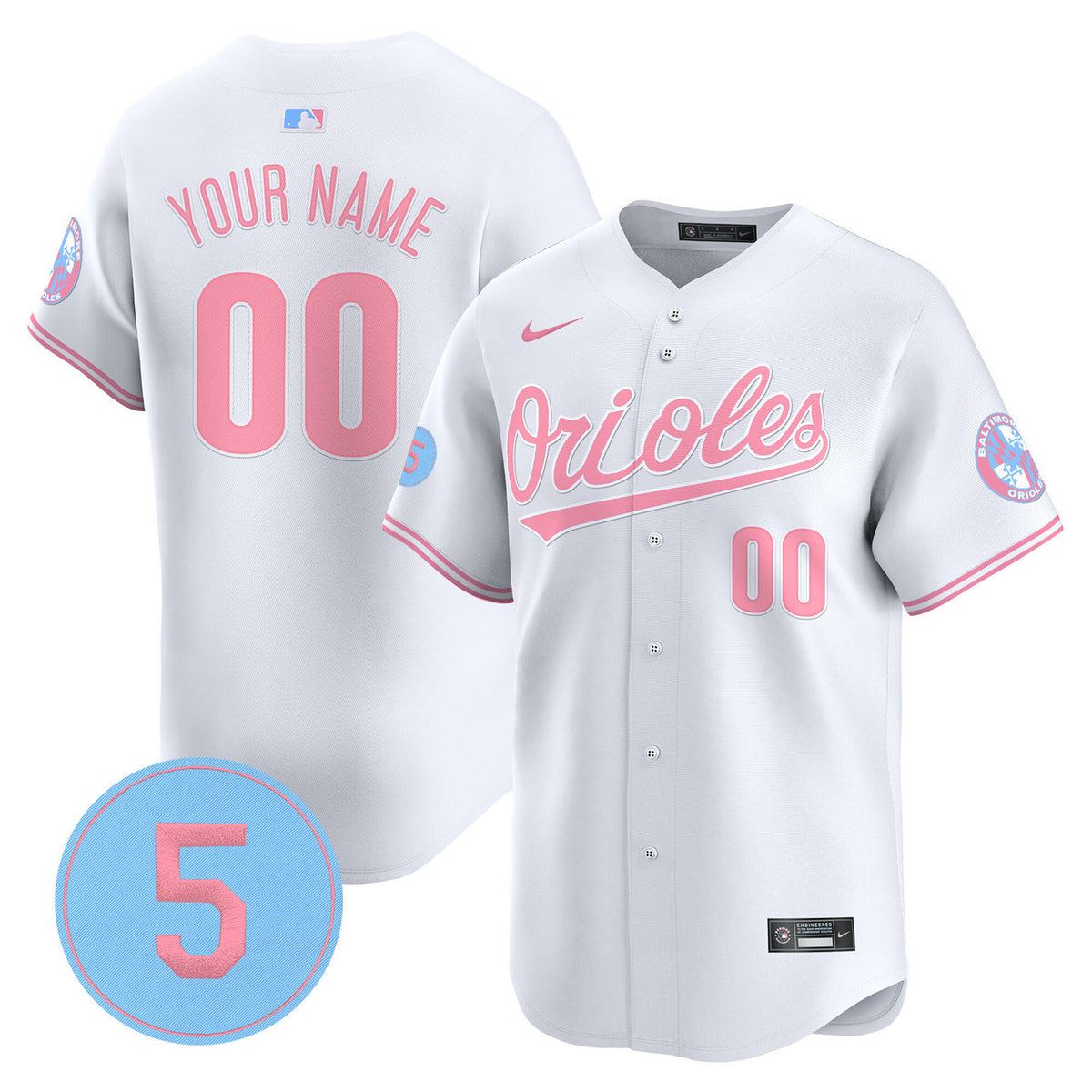 Robinson Patch Baltimore Orioles Vapor Premier Limited Custom Jersey - Bubblegum Pink