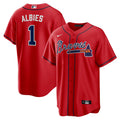 Ozzie Albies #1 Atlanta Braves Nike Alternate Limited Player Name Jersey - Red