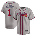 Ozzie Albies #1 Atlanta Braves Nike Away Limited Player Jersey - Gray