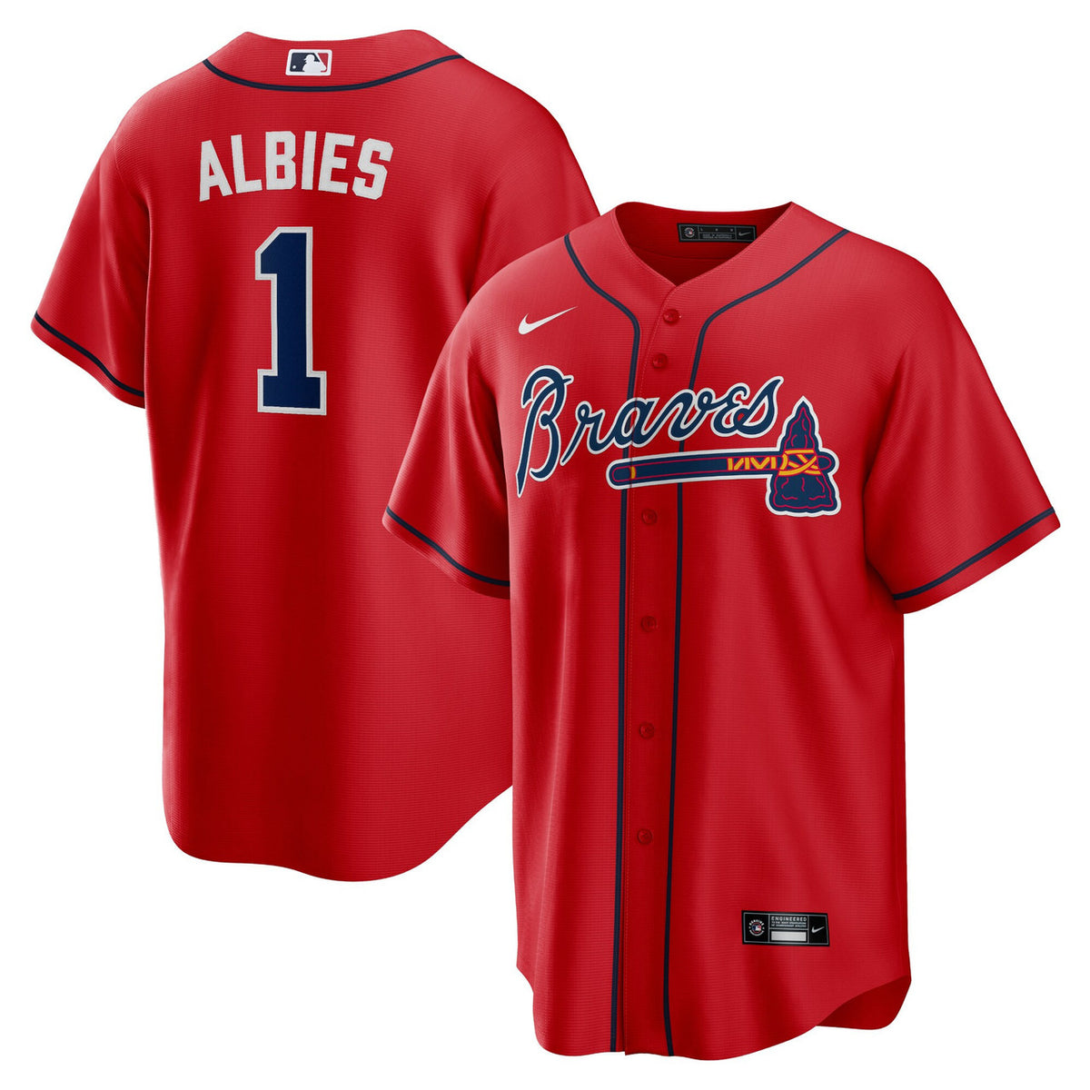 Ozzie Albies #1 Atlanta Braves Limited Jersey - Red
