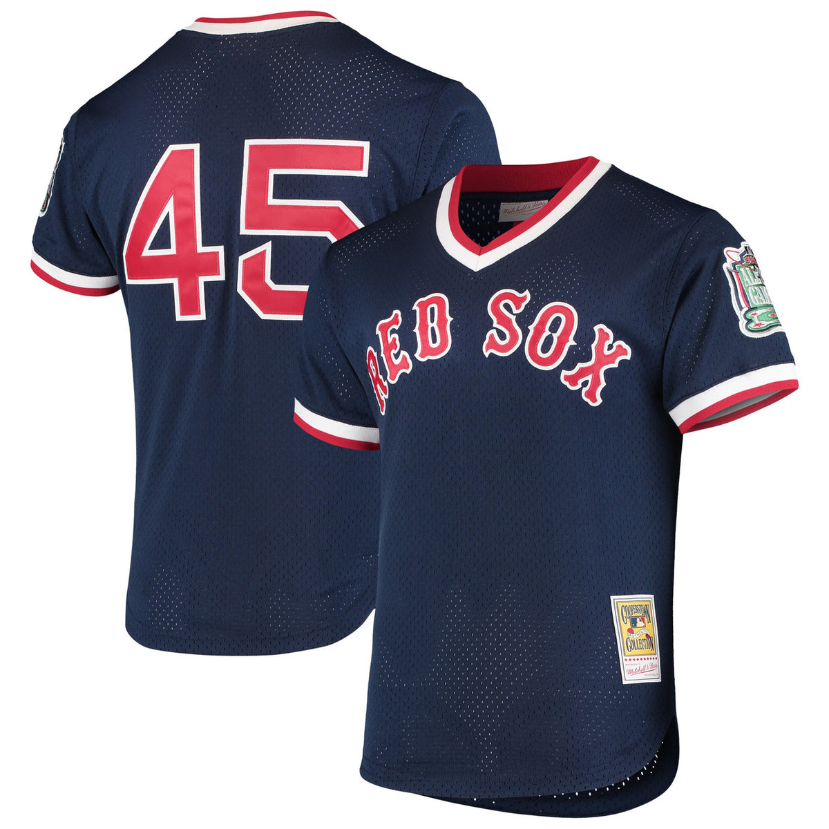 Pedro Martinez #45 Boston Red Sox Mitchell Ness 1999 Cooperstown Mesh Limited Batting Practice Jersey - Navy