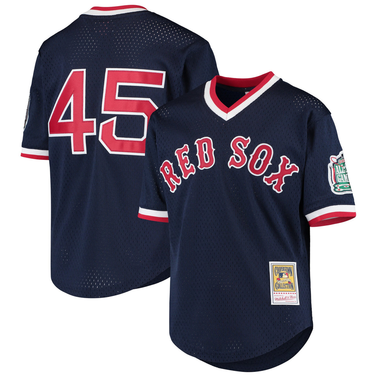 Pedro Martinez #45 Boston Red Sox Mitchell Ness Youth Cooperstown Mesh Limited Batting Practice Jersey - Navy