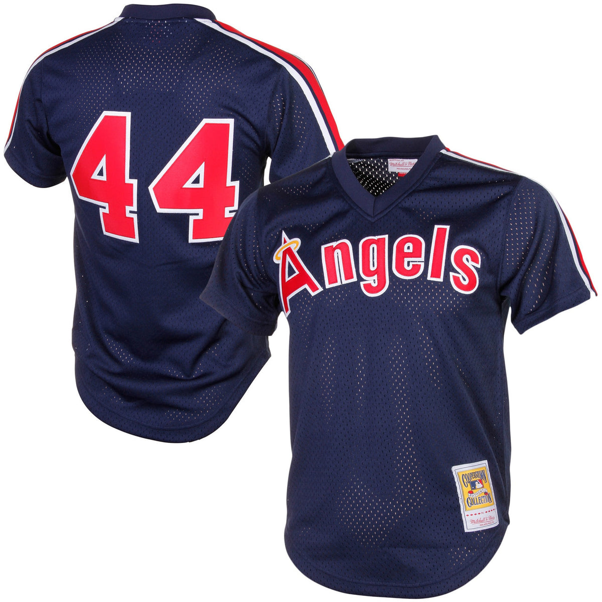 Reggie Jackson Angels Mitchell Ness California Cooperstown Mesh Limited Batting Practice Jersey - Navy