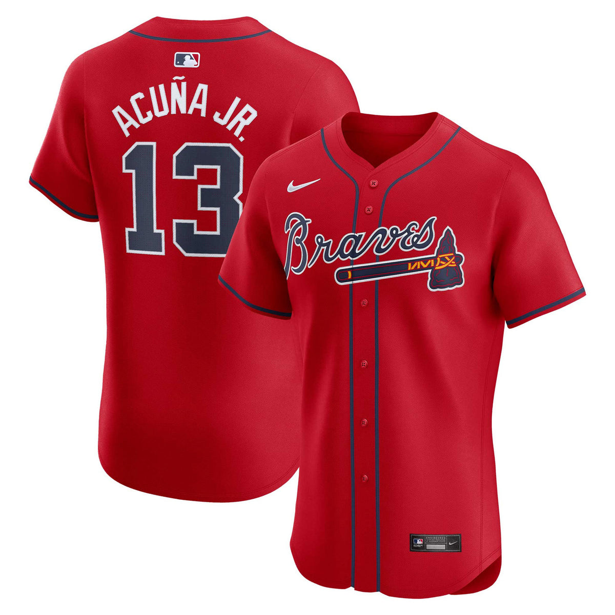 Atlanta Braves Nike Ronald Acu����A Jr. Alternate Elite Player Jersey - Red