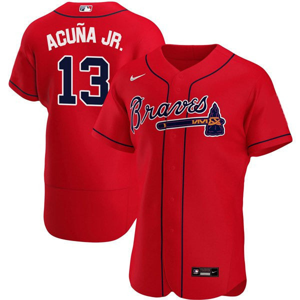 Ronald Acuna Jr. #13 Atlanta Braves Limited Jersey - Red