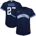 Seiya Suzuki #27 Chicago Cubs Nike Preschool City Connect Script Limited Player Jersey - Navy