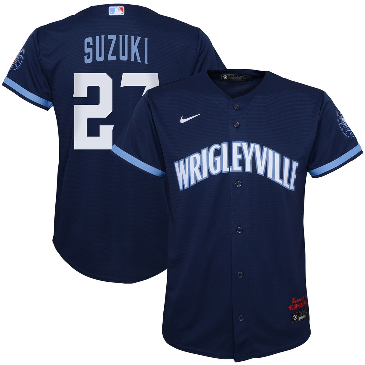 Seiya Suzuki #27 Chicago Cubs Nike Preschool City Connect Script Limited Player Jersey - Navy