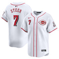 Spencer Steer #7 Cincinnati Reds Nike Home Limited Player Jersey - White