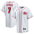 Spencer Steer #7 Cincinnati Reds Nike Home Limited Jersey - White